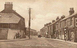 Old photo of Cornforth Lane, Coxhoe