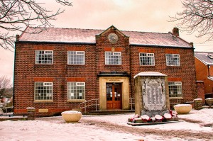 Coxhoe Village Hall in winter