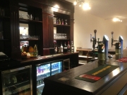 Behind the new bar