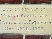 Stone laid on behalf of Walter Scott, Ltd.